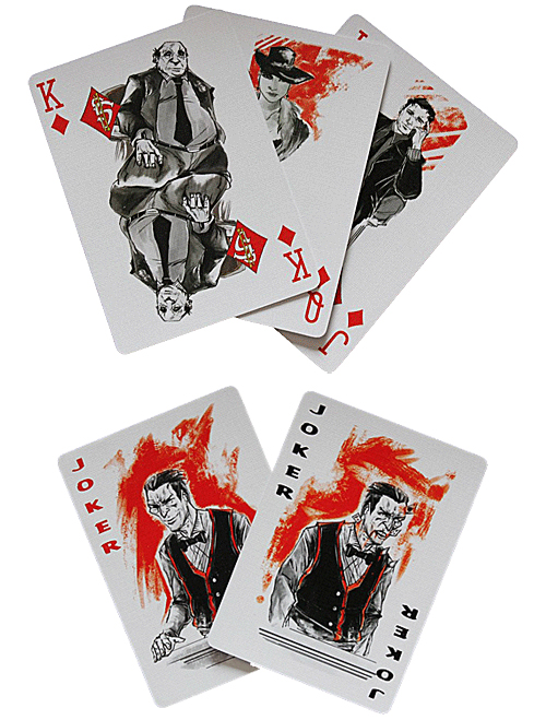 Cartes, figures et Jokers du jeu Pr1me Noir