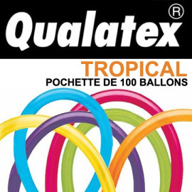 Ballons Qualatex 260Q Tropical (x100)