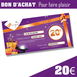 Chèque cadeau de 20€