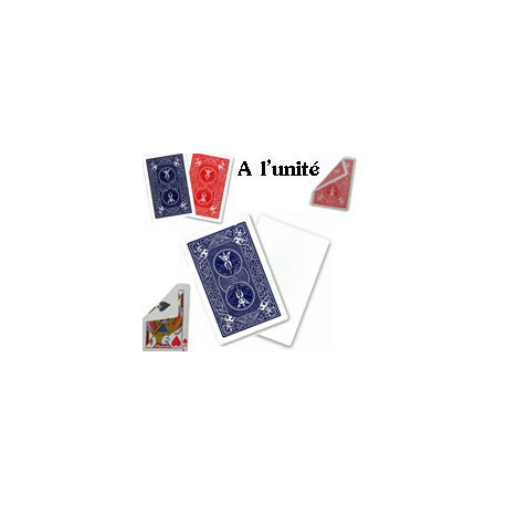 Jeu de cartes pour faire de la magie - double dos rouge-bleu