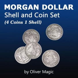 Morgan Dollar Shell and Coin Set Standard