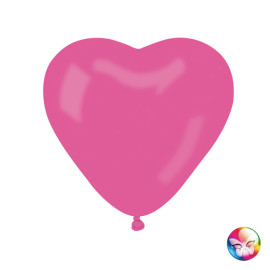 Ballons coeur fuschia diam 25cm